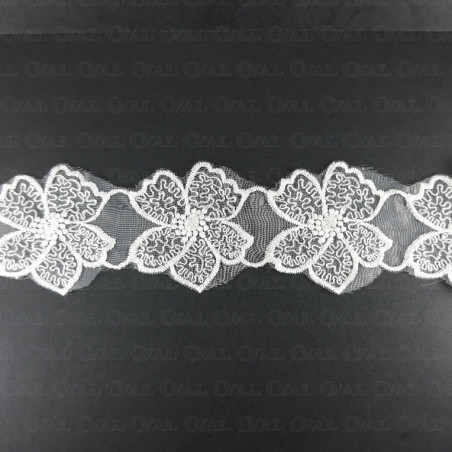 Koronka na szyfonie 45mm/1yard