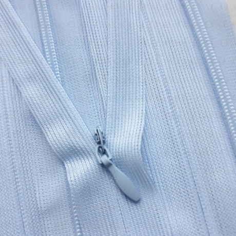 Covered zips c208 blue, various lengths 3529