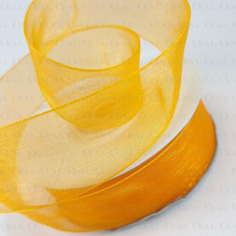 Tasiemka Szyfonowa 25mm/25y pomarańcz  3533