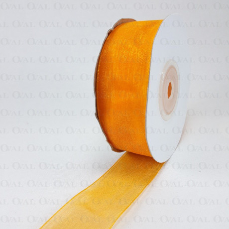 Tasiemka Szyfonowa 25mm/25y pomarańcz  3533