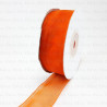 Tasiemka Szyfonowa 25mm/25y ciemny pomarańcz  3534