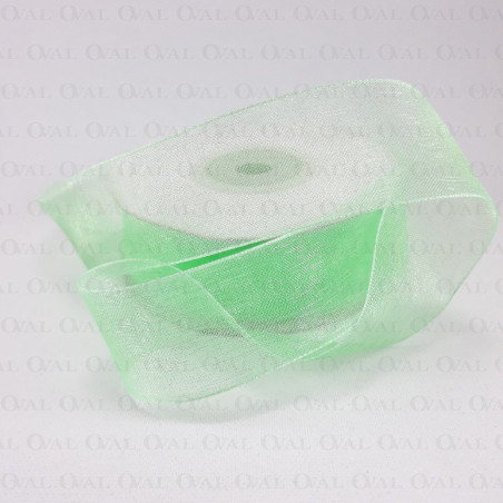 Tasiemka Szyfonowa 25mm/25y zieleń  3535