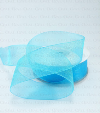 Chiffon Ribbon 25mm/25y blue 3536