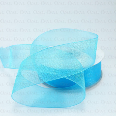 Chiffon Ribbon 25mm/25y blue 3536
