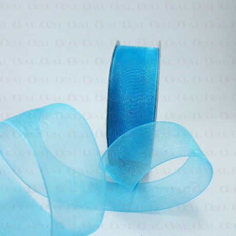 Chiffon Ribbon 25mm/25y blue 3536