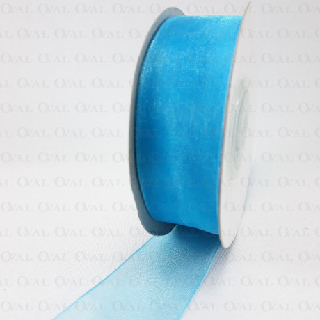 Chiffon Ribbon 25mm/25y blue 3536