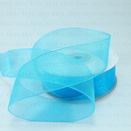 Chiffon Ribbon 25mm/25y blue 3536