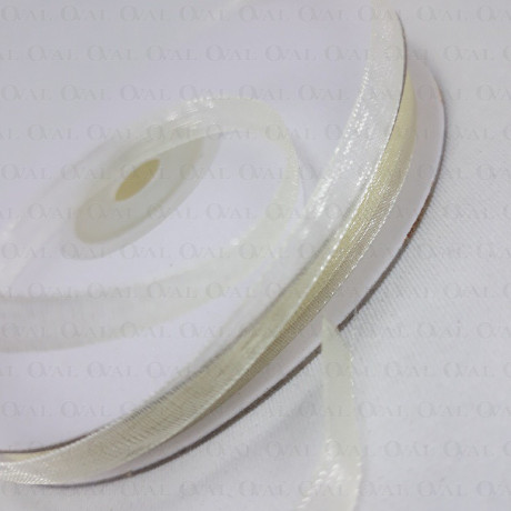 Tasiemka Szyfonowa 6mm/50y ecru 3539