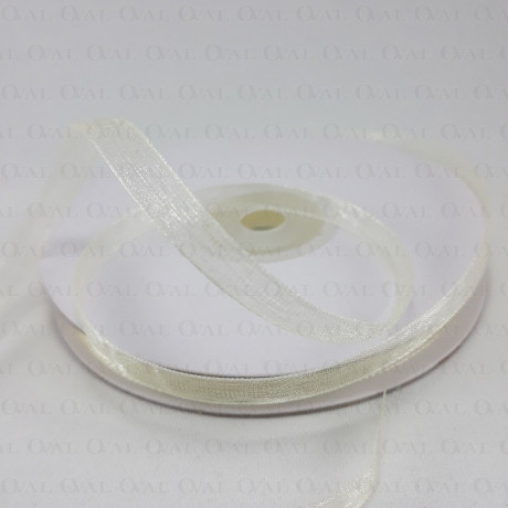 Tasiemka Szyfonowa 6mm/50y ecru 3539