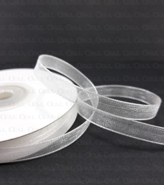 Tasiemka Szyfonowa 6mm/50y biel 3541