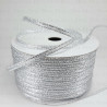 Decorative ribbon with lurex 3.5mm/50y silver 3545