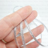 Decorative ribbon with lurex 3.5mm/50y silver 3545