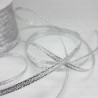 Decorative ribbon with lurex 3.5mm/50y silver 3545