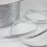 Decorative ribbon with lurex 3.5mm/50y silver 3545