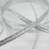 Decorative ribbon with lurex 3.5mm/50y silver 3545