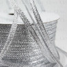 Decorative ribbon with lurex 3.5mm/50y silver 3545