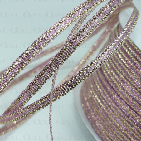 Lurex ribbon 3.5mm/50y pink 3550