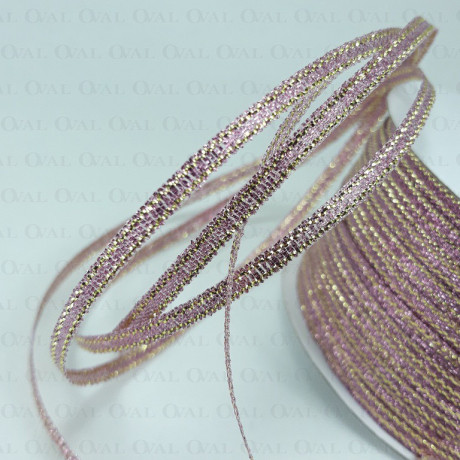 Lurex ribbon 3.5mm/50y pink 3550