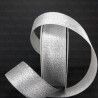 Decorative ribbon with lurex 25mm/25y silver 3554