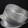 Decorative ribbon with lurex 25mm/25y silver 3554