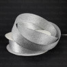 Decorative ribbon with lurex 25mm/25y silver 3554