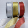 Decorative ribbon with lurex 25mm/25y silver 3554