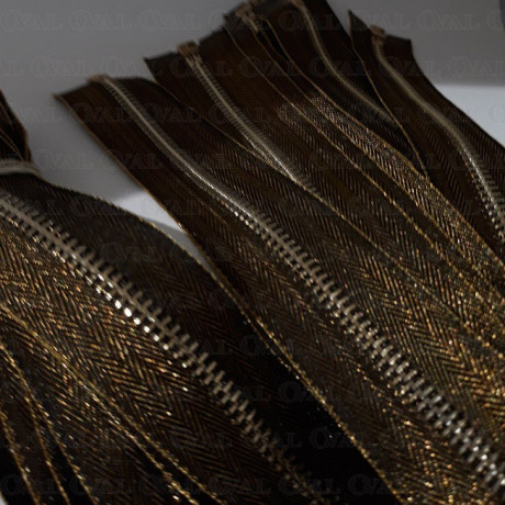 Decorative metal zips 60 cm 1832