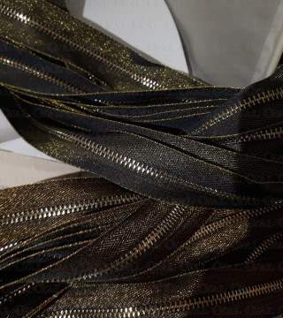 Decorative metal zips 60 cm 1832