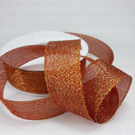 Decorative ribbon with lurex 25mm/25y 3558