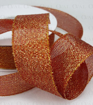 Wstążka ozdobna z lureksem 25mm/25y    3558