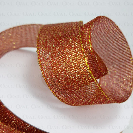 Decorative ribbon with lurex 25mm/25y 3558