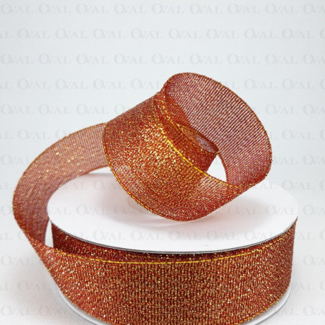 Decorative ribbon with lurex 25mm/25y 3558