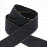 Decorative elastic 25mm/1m black and gold 2446