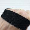 Decorative elastic 25mm/1m black and silver 2167