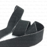 Decorative elastic 25mm/1m black and silver 2167