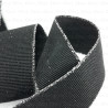 Decorative elastic 25mm/1m black and silver 2167