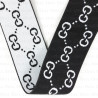 Decorative elastic 40mm/1m black and white 2064