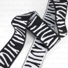 Decorative elastic 40mm/1 or 15m black and white 2068