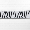 Decorative elastic 40mm/1 or 15m black and white 2068