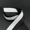 Decorative elastic 15mm, 25mm / 1m black and silver 2441