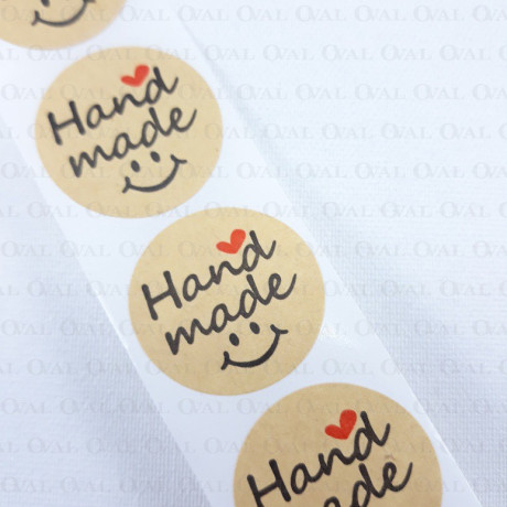 Naklejki papierowe 25mm /20szt Hand made 3571