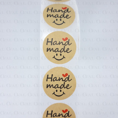 Naklejki papierowe 25mm /20szt Hand made 3571