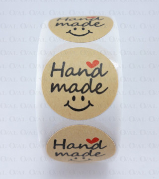 Naklejki papierowe 25mm /20szt Hand made 3571