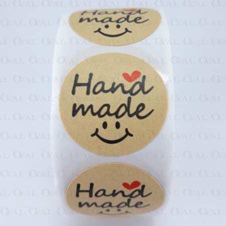 Naklejki papierowe 25mm /20szt Hand made 3571