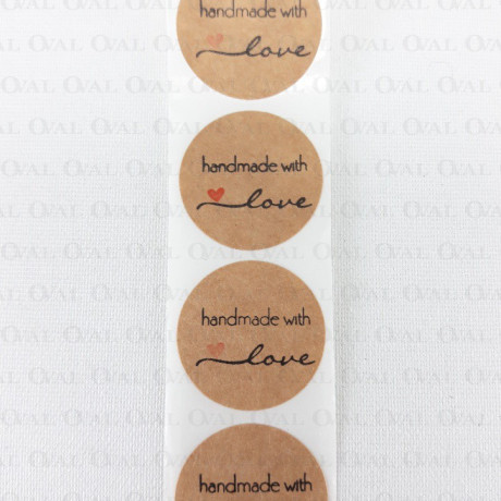 Naklejki papierowe 25mm /20szt Hand made 3572