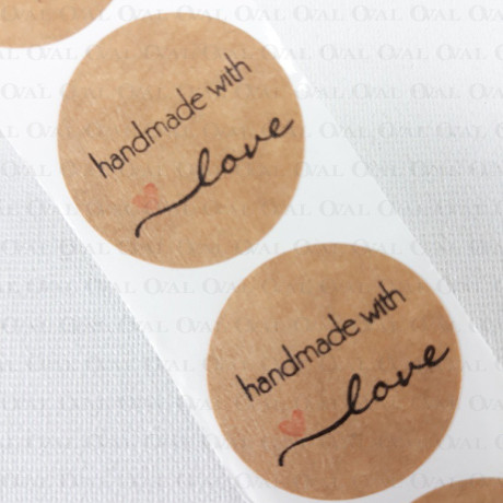 Naklejki papierowe 25mm /20szt Hand made 3572