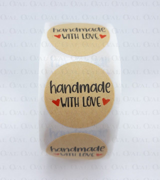 Naklejki papierowe 25mm /20szt Hand made 3573