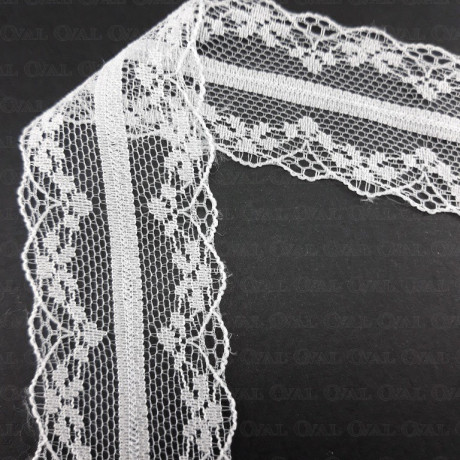 Koronka 38mm/1yard biel 1909