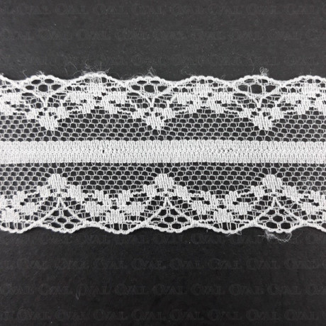 Koronka 38mm/1yard biel 1909