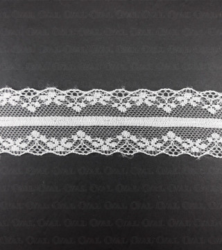 Koronka 38mm/1yard biel 1909